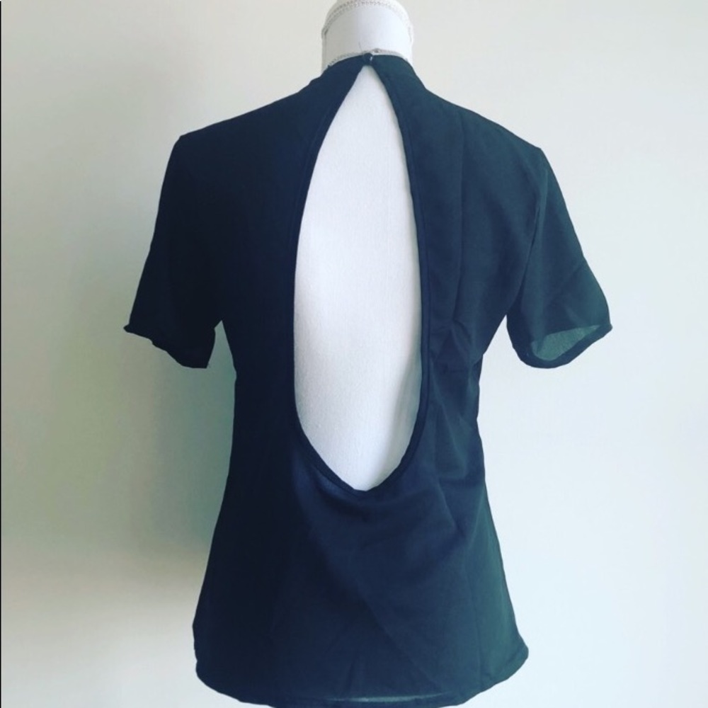 Black Open Back Top